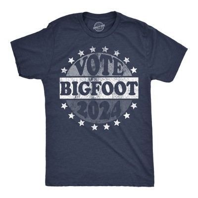 Mens Funny T Shirts Vote Bigfoot 2024 Sarcastic Election Novelty Tee For Men - Crazy Dog Men's T Shirt