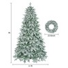 Set of 2 7ft Lighted Artificial Christmas Tree with Wreath - 4 of 4