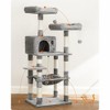 FEANDREA Cat Tree, Cat Tower for Indoor Cats, 56.3-Inch Cat Condo with Scratching Posts, Hammock, Plush Perch - 3 of 4