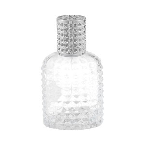 Unique Bargains Elegant Perfume Bottle for Bathroom 1.69oz Silver Tone Clear 1 Pc - 1 of 4