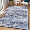Washable Vintage Printed Rug Non Slip Low Pile Rug Retro Throw Floor Cover Foldable Indoor Carpet for Living Room Bedroom - 3 of 4