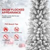 NAYSAYE Christmas Tree Stand 5FT Flocked Pencil Tree with 263 Snowy Tips Slim Base for Christmas Decorations, Green and White, 19"*60"*5.28" - 4 of 4