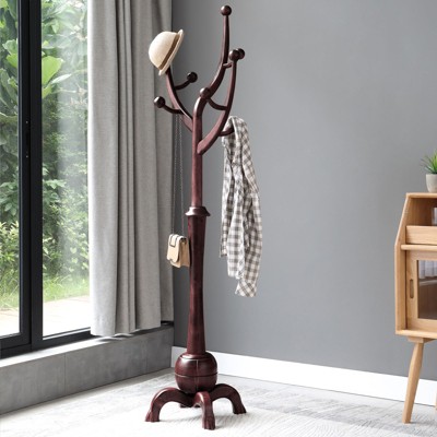 Bekrvio Heavy Duty Freestanding Coat Rack - Sturdy Round Base, Coat Tree Stand for Jacket, Hat - Entryway/Bedroom