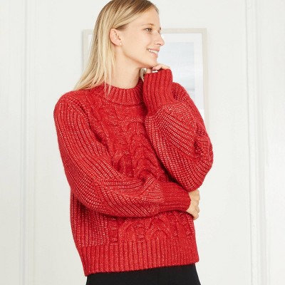 cable knit pullover sweater women's