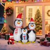 Angel Sar 6FT Inflatable Penguin Family Christmas Decoration, LED Lighted Blow Up Yard Decor for Holiday Party, Outdoor Indoor Penguin Scene - 2 of 4