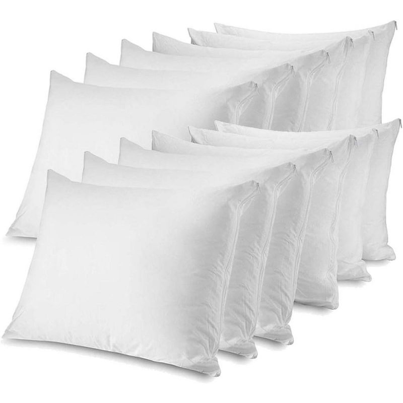 Circles Home 100% Cotton Breathable Pillow Cover with Zipper - (12 Pack), 1 of 10