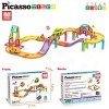 PICASSO-TILES Race Track Magnetic Tiles for Kids, 60PCS with 2 Racing Cars, Construction STEM Building Blocks Educational Toy - 4 of 4