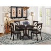 Round Kitchen Dining Table Set - 5 Piece Dinette Set with Chairs - Modern Table & Chair Set - 2 of 4