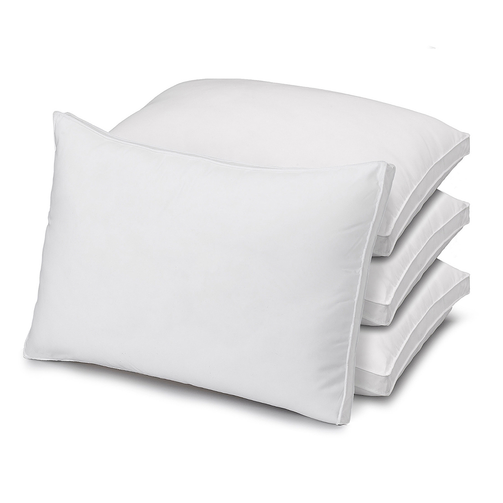 Ella Jayne Gusseted Firm Plush Down Alternative Side/Back Sleeper Pillow, Set of 4- Queen