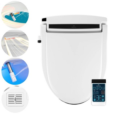 BidetMate 2000 Series White Heated Smart Toilet Seat with Remote