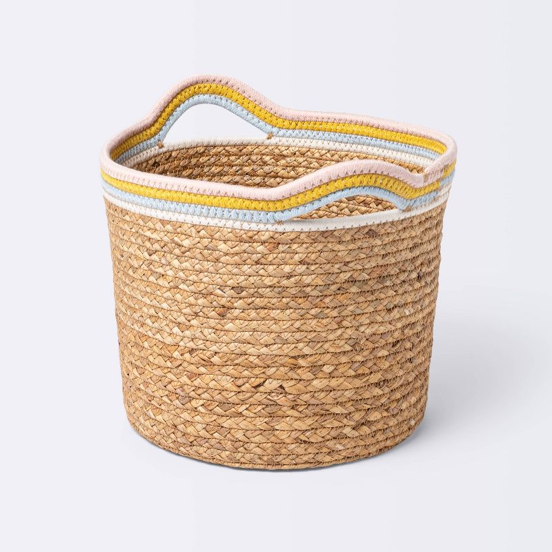 Natural Woven Round Storage Bin with Coiled Rope Handle - Cloud Island&#8482; M, 1 of 9