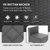 7-Piece Outdoor Patio Furniture Set - All-Weather PE Wicker Sectional Sofa with Cushions and Glass Coffee Table, Modular 6-Seater Living Room Set - 3 of 4