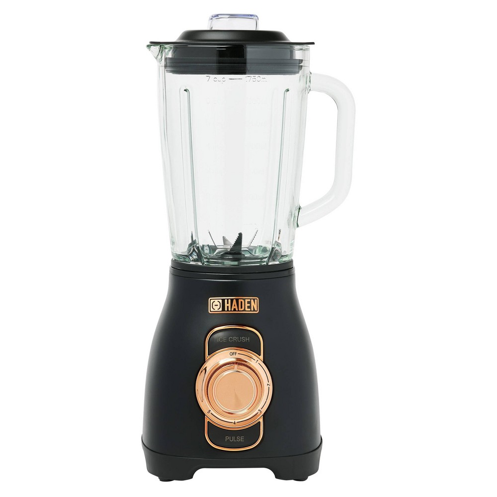 HADEN Power 5-Speed Blender with 1.75L Glass Jug Black and Copper