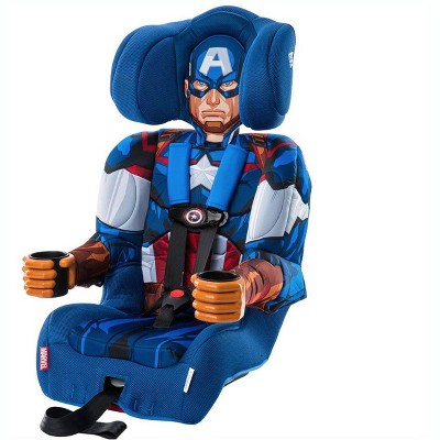 KidsEmbrace Marvel Avengers Captain America Safety Vehicle Combination 5 Point Harness High Back Booster Car Seat for Ages 12 Months to 10 Years Old