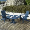 HYLEORY Outdoor Round Coffee Table, 36" Adirondack Coffee Table for Patio, Garden, Backyard - 2 of 4
