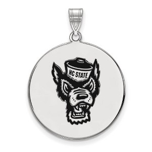 Black Bow Jewelry Sterling Silver North Carolina State Wolfpack NCAA Extra Large Pendant - 1 of 3