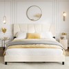 homfan Four Size Bed Frame with Adjustable Headboard, Linen Upholstered Platform Bed Frame with Strong Wooden Slats, No Box Spring Needed - 2 of 4