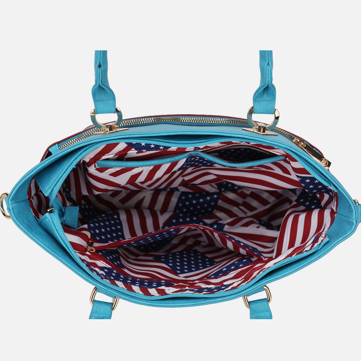 Tote Bag Patriotic Print Zip Closure, Lilian | MKF Collection by Mia K - thumbnail 10