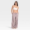 Women's Flannel Wide Leg Pajama Pants - Wild Fable™ - 3 of 4