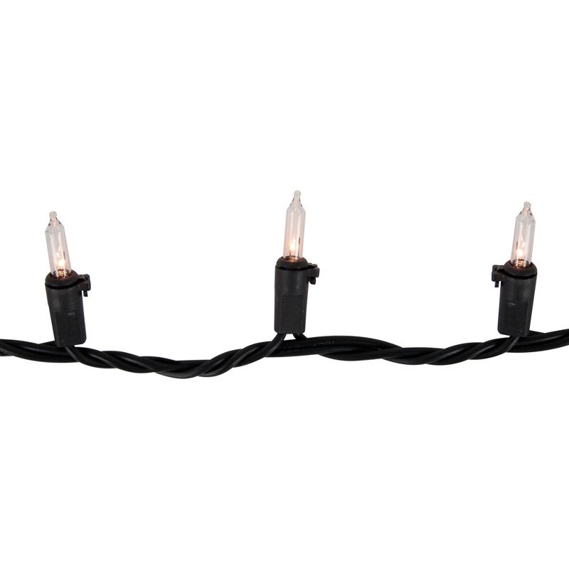 Northlight 100ct Mini String Lights Set Clear - 20.25' Black Wire, 4 of 5