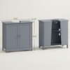 Bathroom Vanity Cabinet, Under Sink Bathroom Cabinet with 2 Doors and Adjustable Shelf - 3 of 4