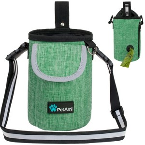 PetAmi Dog Treat Pouch, Large Pet Training Bag Pocket for Kibbles Toys, Trainer Essentials Supply Holder Waste Dispenser, 3 Ways to Wear - 1 of 4