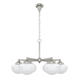 Hunter Fans 29.75" Saddle Creek Ceiling Light Brushed Nickel Finish, 6 Bulb Chandelier for Indoor Spaces - 1 of 1