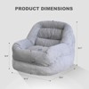 Itopfox Giant Bean Bag Chair with Armrests Oversized Cozy Seating for Adults Corduroy Fabric & High-Density Foam Filling Ideal Lounge for Living Room - 2 of 4