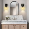 DAKAFUL Modern Bathroom Vanity Light, Vanity Fixture with Black+Gold/Silver Frame&Clear Glass Shade, Wall Light for Mirror, Bedroom, Bathtub Area - 4 of 4