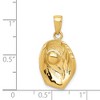 Black Bow Jewelry 14k Yellow Gold Baseball Glove and Ball Pendant - 4 of 4