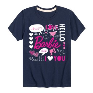 Boys' - Barbie - Barbie Valentine's Collage Short Sleeve Graphic T-Shirt - 1 of 4
