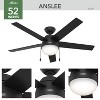 52" Anslee Ceiling Fan with Light Kit and Pull Chain (Includes LED Light Bulb) Matte Black - Hunter Fan - 2 of 4