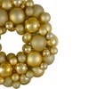 Northlight 3-Finish Shatterproof Ball Christmas Wreath - 13" - Vegas Gold - image 3 of 3