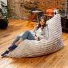 Jaxx Pillow Saxx 5.5-Foot Faux Fur - Luxuriously Soft Bean Bag Floor Pillow and Lounger, Mondo Grey - 3 of 4