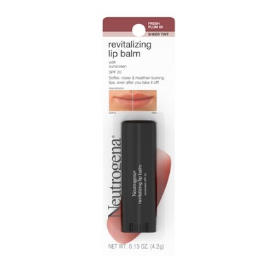 Image of Neutrogena Revitalizing and Moisturizing Tinted Lip Balm, SPF 20 - 60 Fresh Plum - 0.15oz