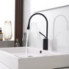 BWE Single Hole Single-Handle HIgn-Arc Bathroom Faucet in Matte Black - 3 of 4