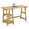 Breighton Home Trinity Trestle Style Desk with Built-In Shelves - 2 of 3