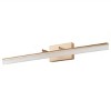 Modern LED Vanity Light, Brushed Gold Wall Fixture with Frosted Acrylic for Bathroom Mirror or Makeup - 2 of 4