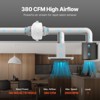 VEVOR 4 to 4.5 inch Radon Mitigation Fan System, Quiet 380 CFM Radon Mitigation Kit with 2 Couplers, Waterproof Radon Fan, Silver - 4 of 4