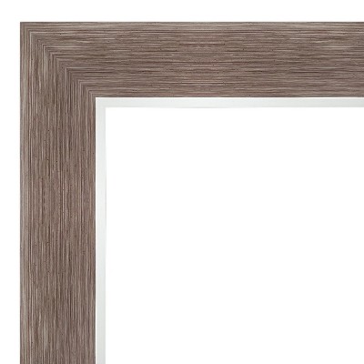 14" x 17" White and Mocha Plastic Picture Frame