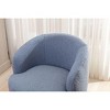 PAGED Swivel Accent Chair Teddy Fabric Armchair with Upholstered, Barrel Chair with Round Swivel Base for Living Room - 3 of 4