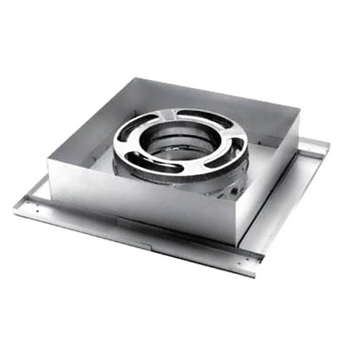Duravent Simpson 6dp-fcs Galvanized Steel Triple Wall Flat Ceiling Support  Box With Trim For Wood Burning Stove Exhaust Vent Pipe, Silver : Target