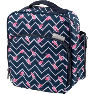 Bentology Insulated Lunch Box w Snack Pocket & Water Bottle Holder - Boys or Kids Lunchbox Tote Keeps Food Hotter or Colder Longer - Reusable Bag Fits - 1 of 3
