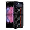 SaharaCase Hard Shell Silicone Series Case for Samsung Galaxy Z Flip3 5G Black/Carbon Fiber - 2 of 4
