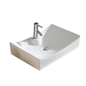 Fine Fixtures Rectangular Vessel Sink Vitreous China - 1 of 4