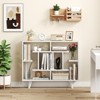 Tangkula Bookshelf Geometric Bookcase w/ Anti-Tipping Kit Storage Shelving Unit - 2 of 4