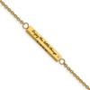 Chisel Stainless Steel Polished Yellow IP-plated with Cubic Zirconia LOVE DREAM LAUGH Enjoy the little things Bracelet 7" with 1.5" Ext - 2 of 4