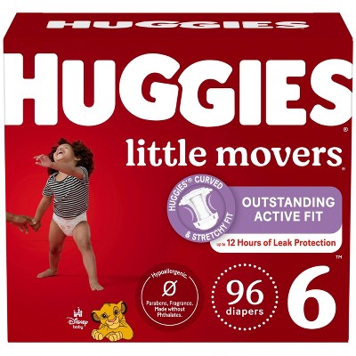 Huggies Little Movers Baby Disposable Diapers - Size 6 - 96ct