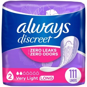 Always Discreet Incontinence Liners - Very Light Absorbency - 1 of 4