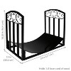Sunnydaze Indoor/Outdoor Heavy-Duty Powder-Coated Steel Fire Pit or Fireplace Firewood Log Rack Holder - 2' - Black - 3 of 4